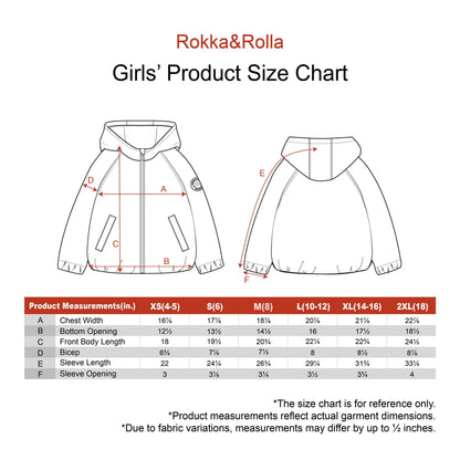 Girls Fleece Lining Jacket with Bubble Hem Snap Pockets Coat - Pink