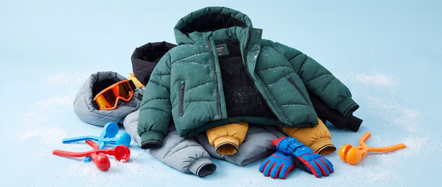 Boys' Hooded Puffer Jacket Water Resistant Warm Insulated Winter Coat - Dark Green