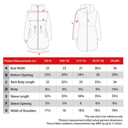 Women's Diamond Quilted Adjustable Hem and Waist Puffer Jacket - Black