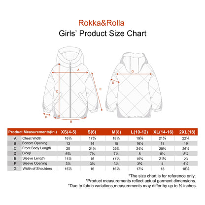 Girls Diamond Quilted Hooded Puffer Jacket - Navy