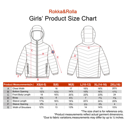 Girls' Reversible Lightweight Puffer Jacket