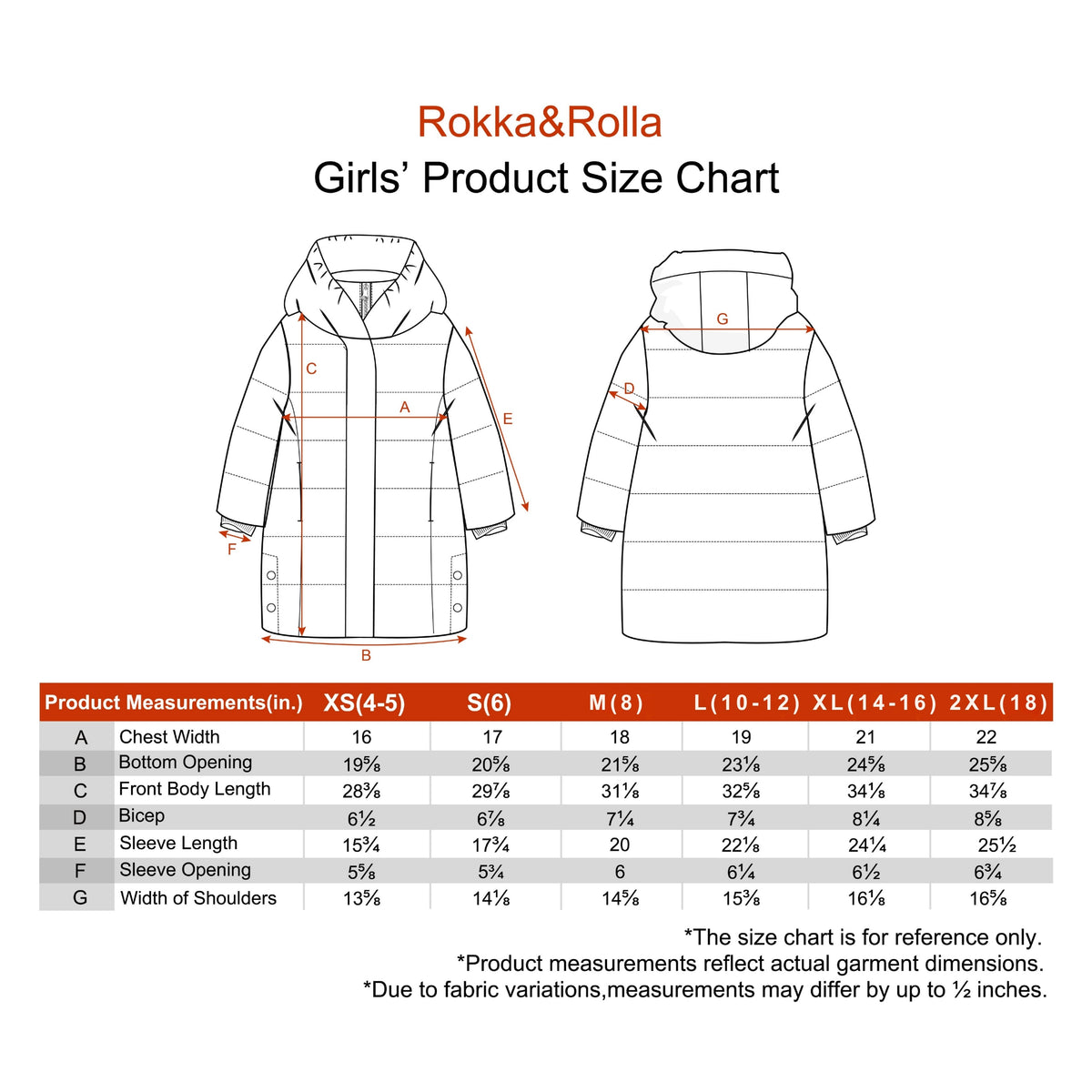 Big Girls' Knee Length Puffer Coat