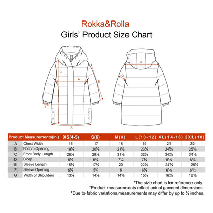 Big Girls' Knee Length Puffer Coat