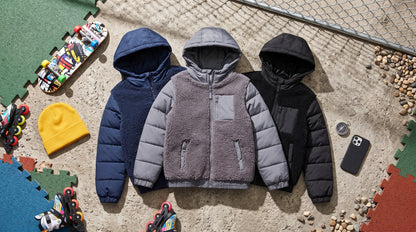Boys' Water-Resistant Sherpa Puffer Jacket