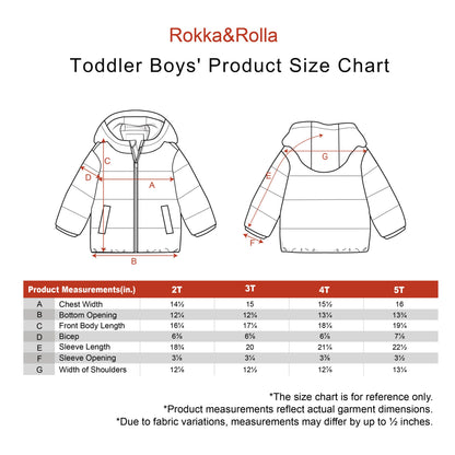 Boys Toddler Puffer Jacket Fleece Lined Hooded Winter Coat - Green Car