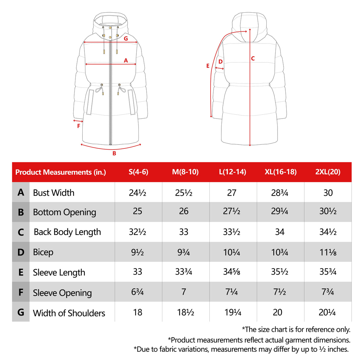 Women's Winter Puffer Jacket Cinch Waist Fleece Hood Parka Coat - Black