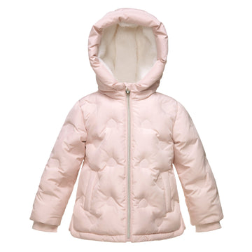 Baby Girls' Water-Resistant  Fleece Lined Heart Puffer Jacket for Newborn Infant Toddler (6-24M, 2T-5T) Coats & Jackets 6-9M / Pink Rokka & Rolla