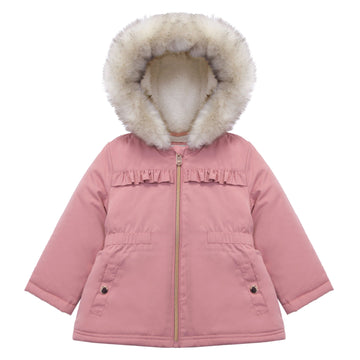 Baby Toddler Girls' Water-Resistant Puffer Jacket Sherpa Fleece Lined Parka Coat (6-24M, 2T-4T) Coats & Jackets 6-9M / ROSE PINK Rokka & Rolla