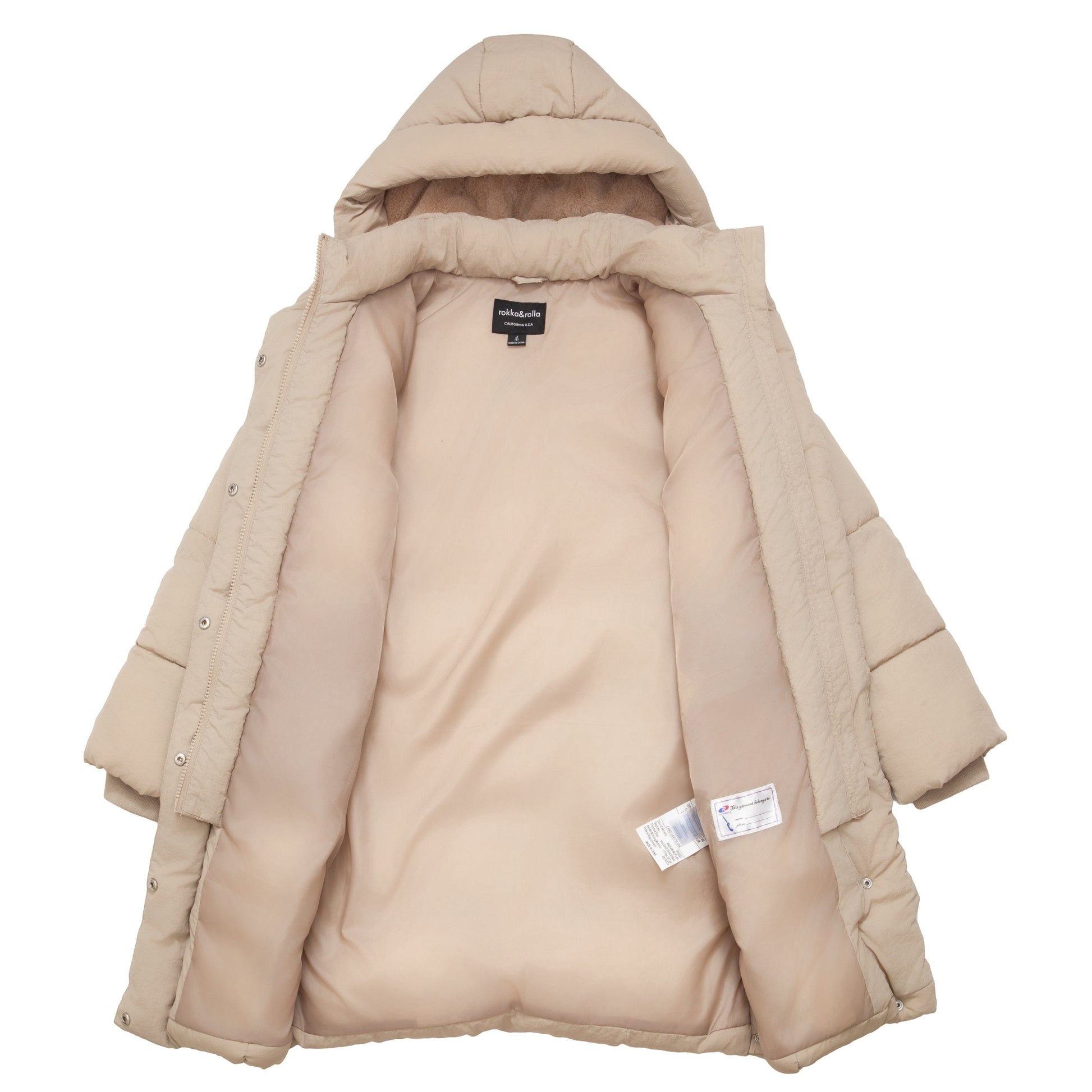 Big Girls' Knee Length Puffer Coat Rokka&Rolla