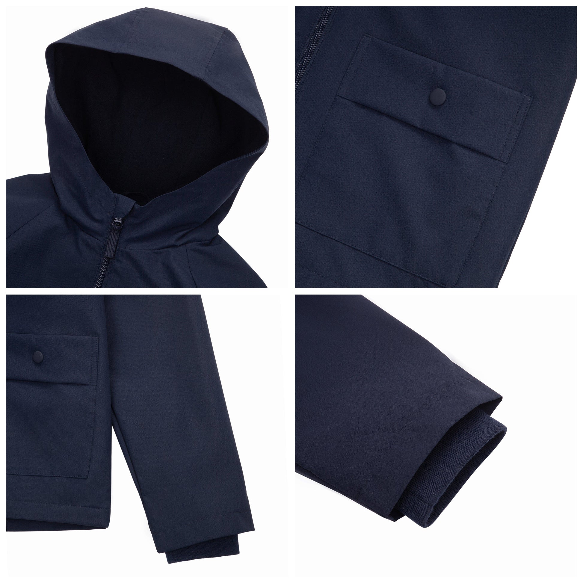 Boy's Hooded Water-Resistant Parka Windbreaker Jacket Coats & Jackets Rokka & Rolla