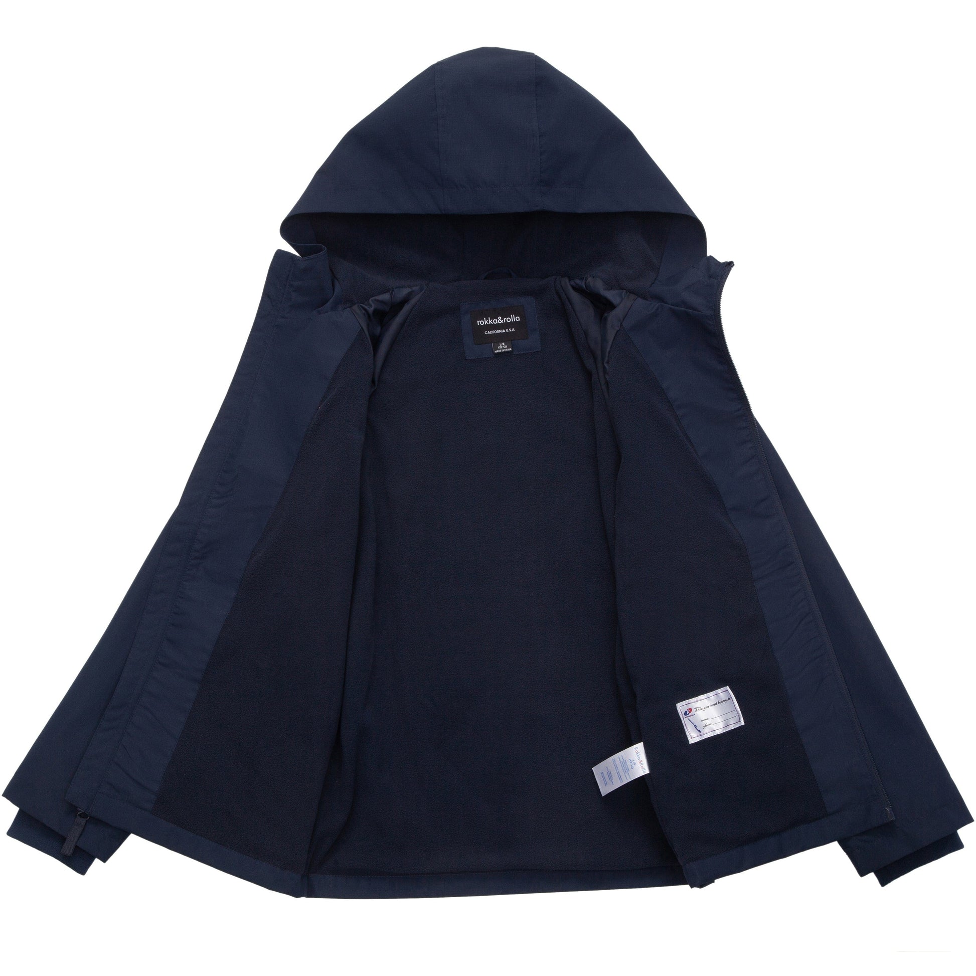 Boy's Hooded Water-Resistant Parka Windbreaker Jacket Coats & Jackets Rokka & Rolla