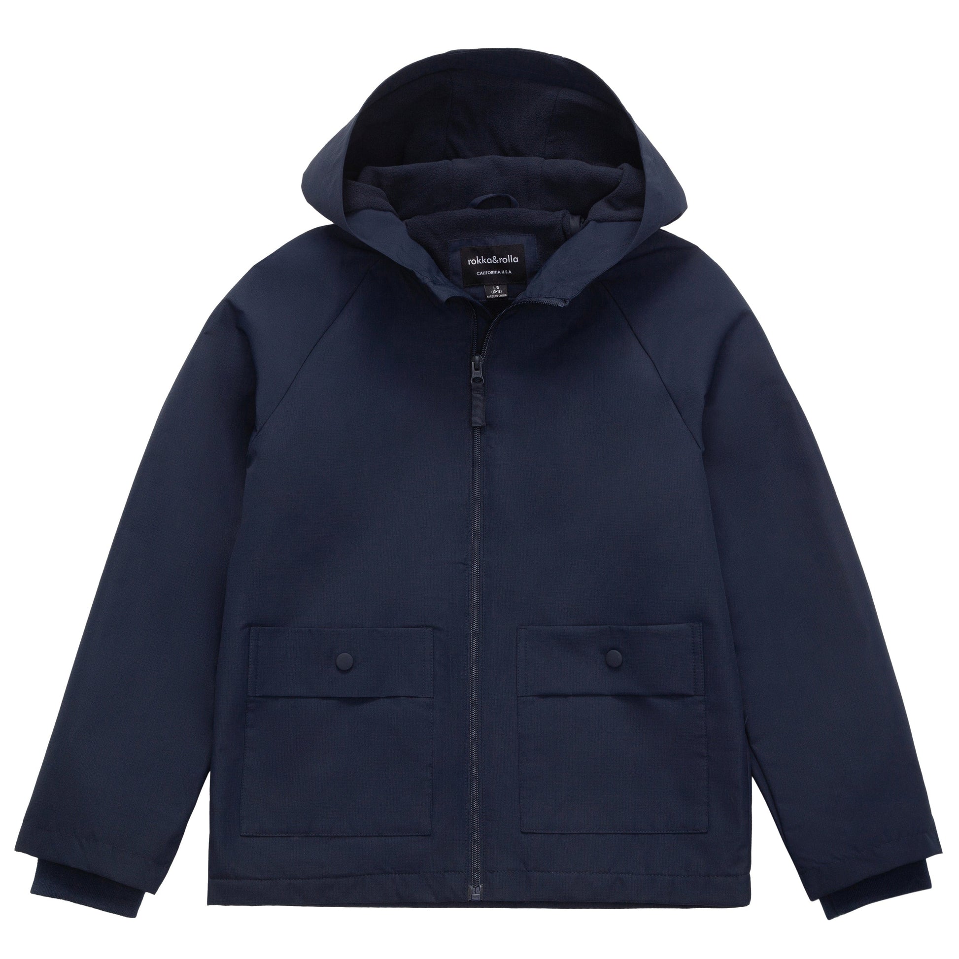 Boy's Hooded Water-Resistant Parka Windbreaker Jacket Coats & Jackets Rokka & Rolla