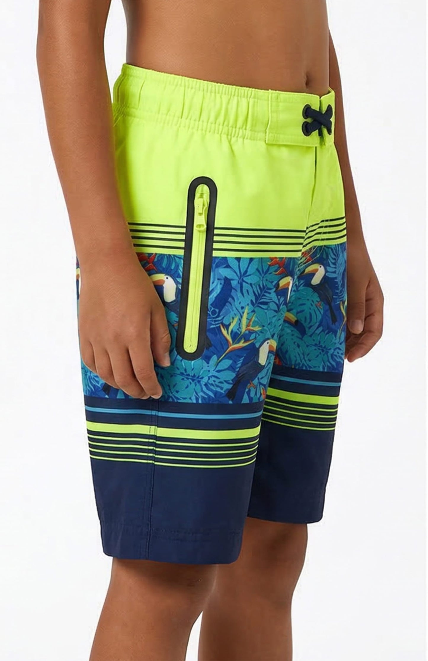 Boys' 4-Way Stretch Mesh Lined Swim Trunks Swimwear Rokka & Rolla