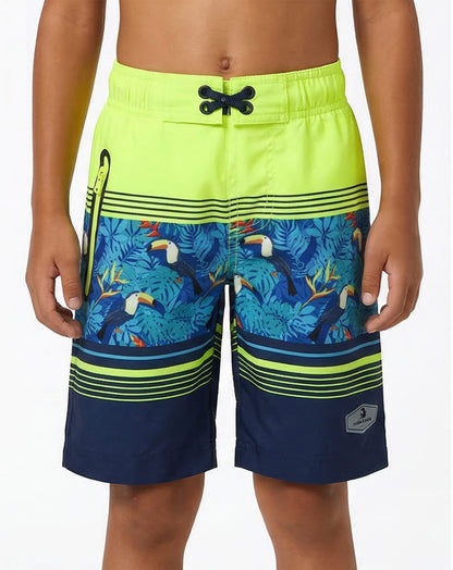 Boys' 4-Way Stretch Mesh Lined Swim Trunks Swimwear Rokka & Rolla