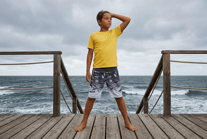 Boys' 4-Way Stretch Mesh Lined Swim Trunks Swimwear Rokka & Rolla