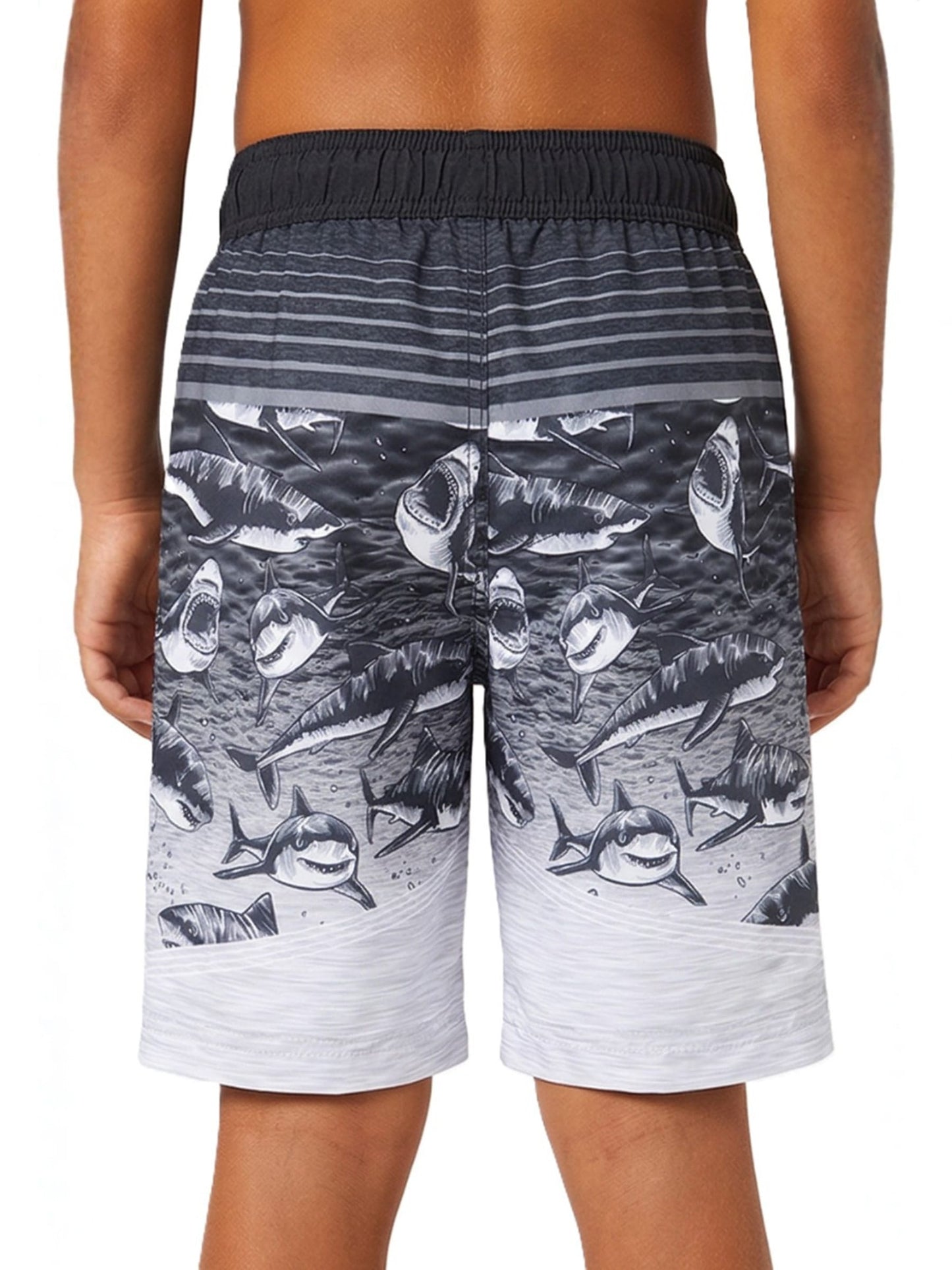 Boys' 4-Way Stretch Mesh Lined Swim Trunks Swimwear Rokka & Rolla