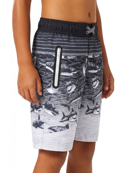 Boys' 4-Way Stretch Mesh Lined Swim Trunks Swimwear Rokka & Rolla