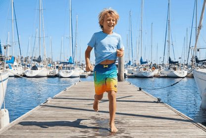 Boys' 4-Way Stretch Mesh Lined Swim Trunks Swimwear Rokka & Rolla