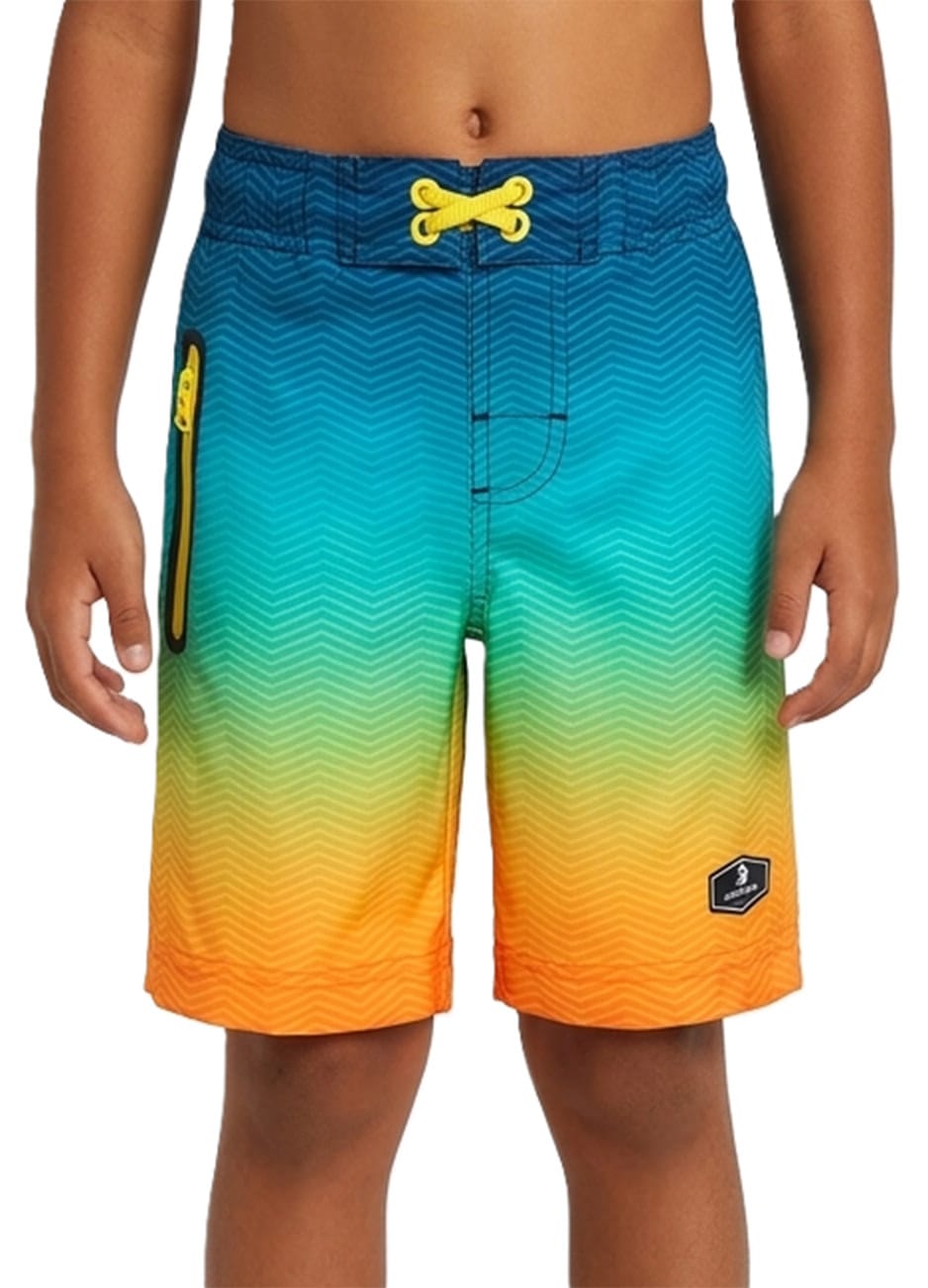 Boys' 4-Way Stretch Mesh Lined Swim Trunks Swimwear Rokka & Rolla