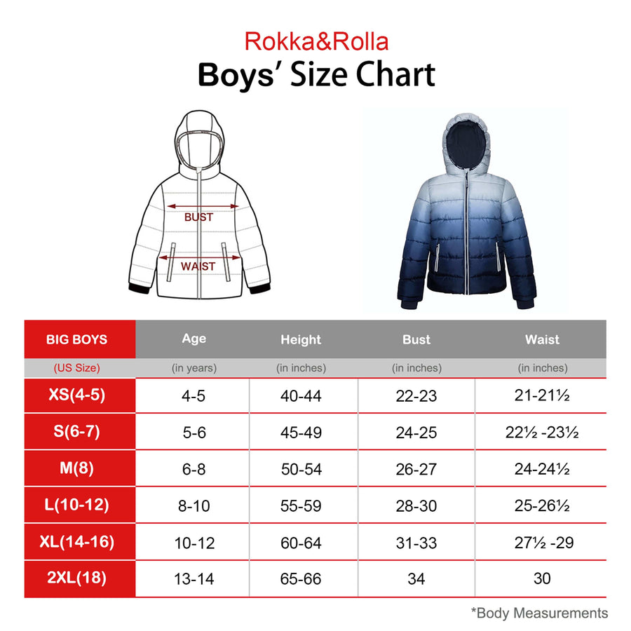 Boys' Heavyweight Puffer Jacket Bubble Coat Coats & Jackets Rokka & Rolla