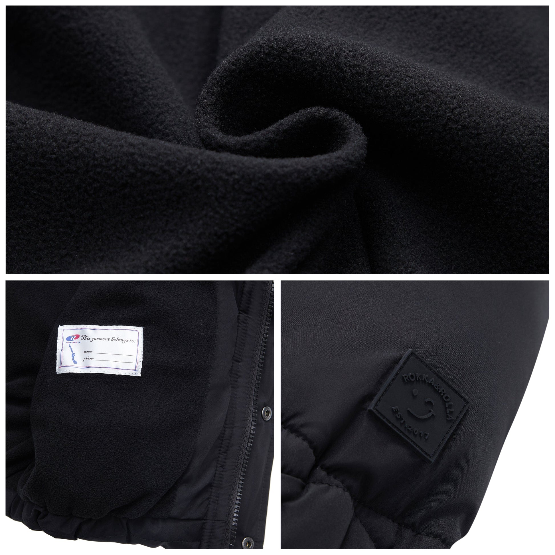 Boys' Hooded Puffer Jacket Water Resistant Warm Insulated Winter Coat - Black Coats & Jackets Rokka&Rolla