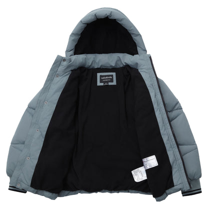 Boys' Hooded Puffer Jacket Water Resistant Warm Insulated Winter Coat - Slate Green Coats & Jackets Rokka&Rolla