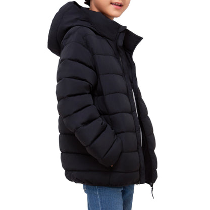 Boys' Lightweight Water-Resistant  Winter Coat Puffer Jacket - Black Coats & Jackets Rokka&Rolla