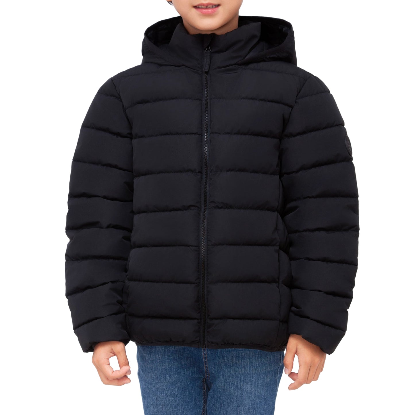Boys' Lightweight Water-Resistant  Winter Coat Puffer Jacket - Black Coats & Jackets Rokka&Rolla