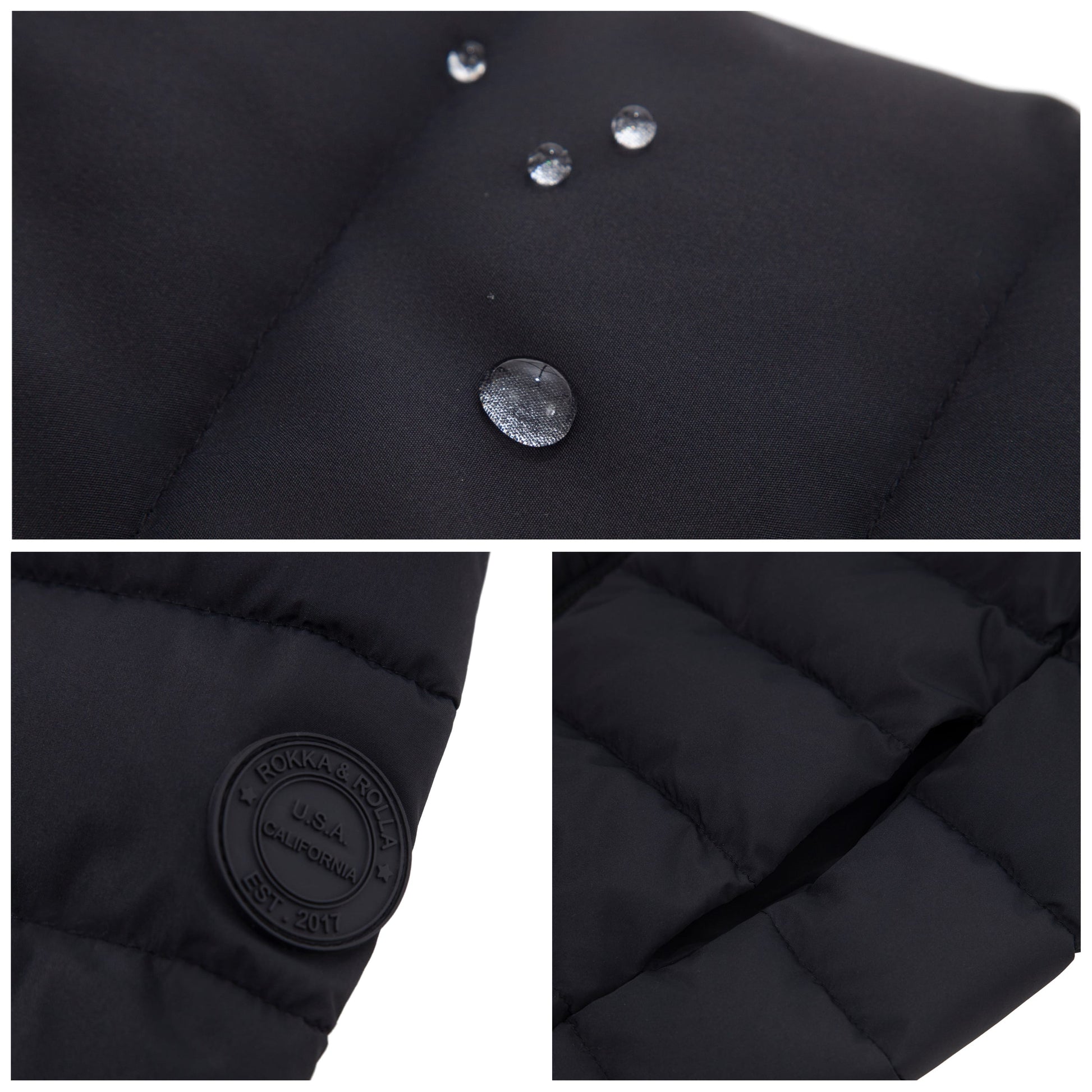 Boys' Lightweight Water-Resistant  Winter Coat Puffer Jacket - Black Coats & Jackets Rokka&Rolla