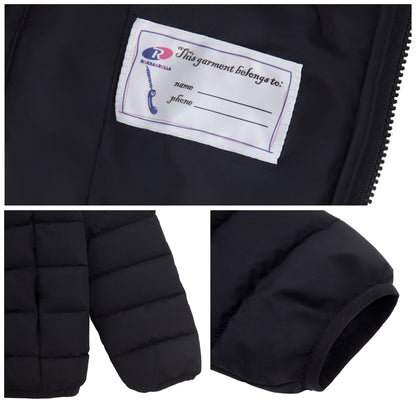 Boys' Lightweight Water-Resistant  Winter Coat Puffer Jacket - Black Coats & Jackets Rokka&Rolla