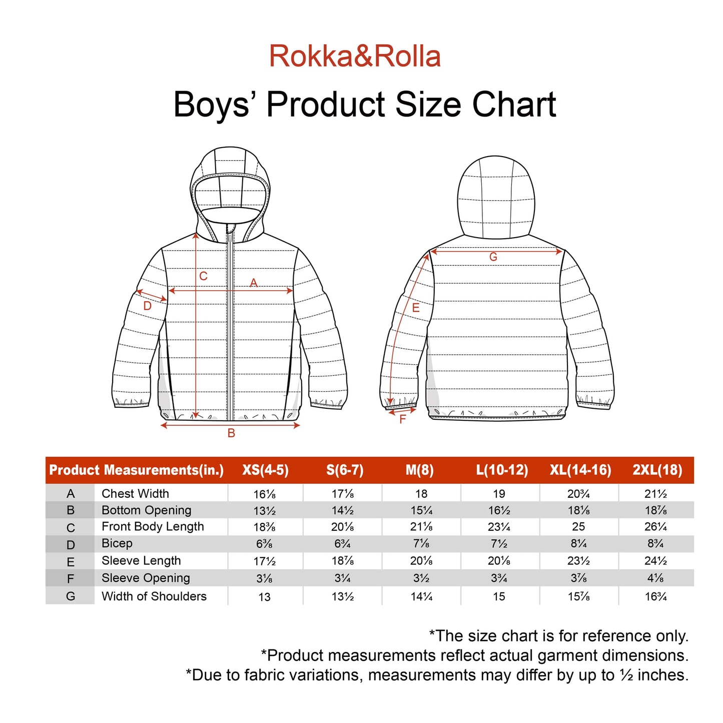 Boys' Lightweight Water-Resistant  Winter Coat Puffer Jacket - Black Coats & Jackets Rokka&Rolla