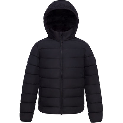 Boys' Lightweight Water-Resistant  Winter Coat Puffer Jacket - Black Coats & Jackets XS Rokka&Rolla