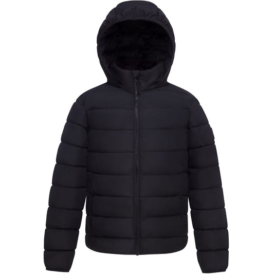 Boys' Lightweight Water-Resistant  Winter Coat Puffer Jacket - Black Coats & Jackets XS Rokka&Rolla