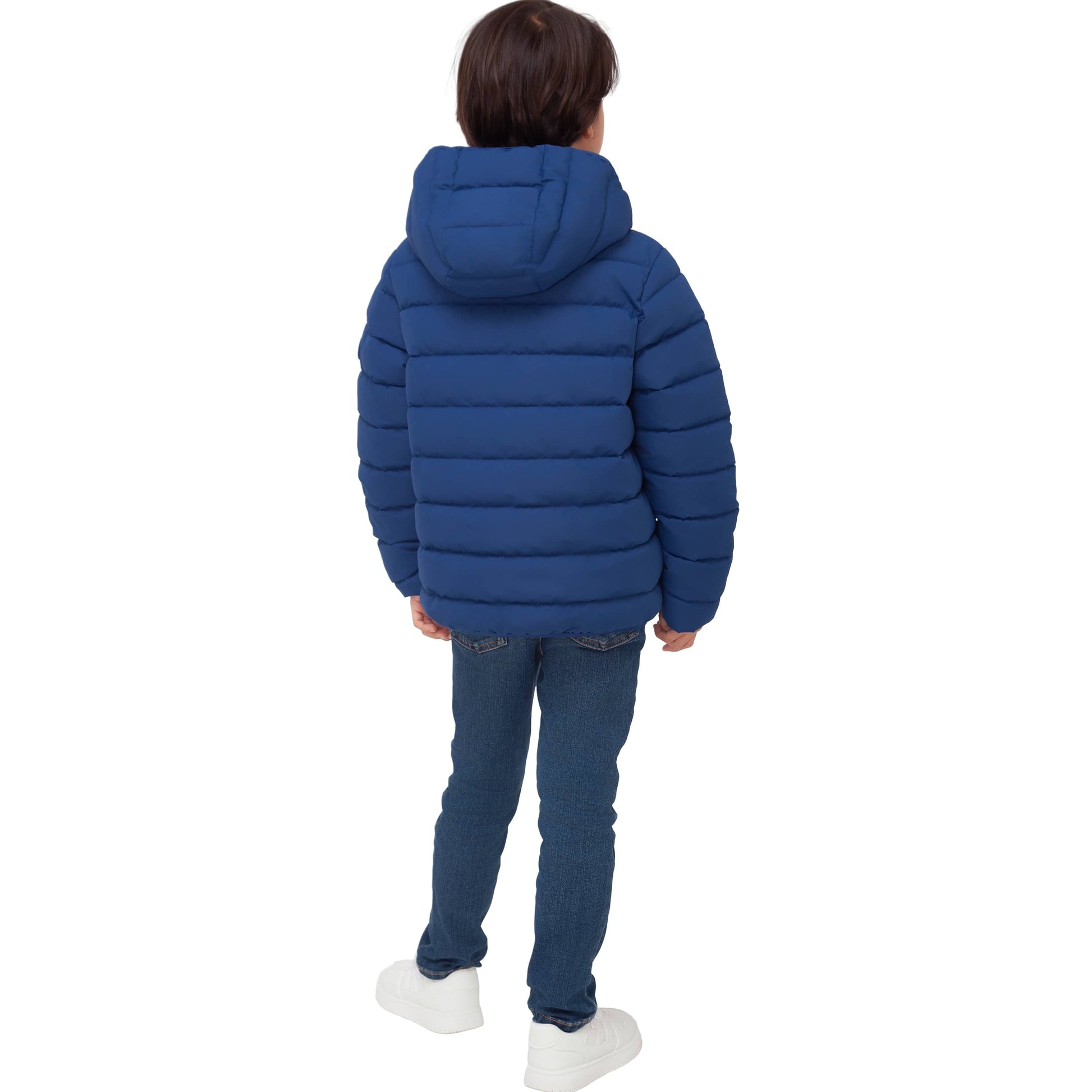 Boys' Lightweight Water-Resistant  Winter Coat Puffer Jacket - Blue Coats & Jackets Rokka&Rolla