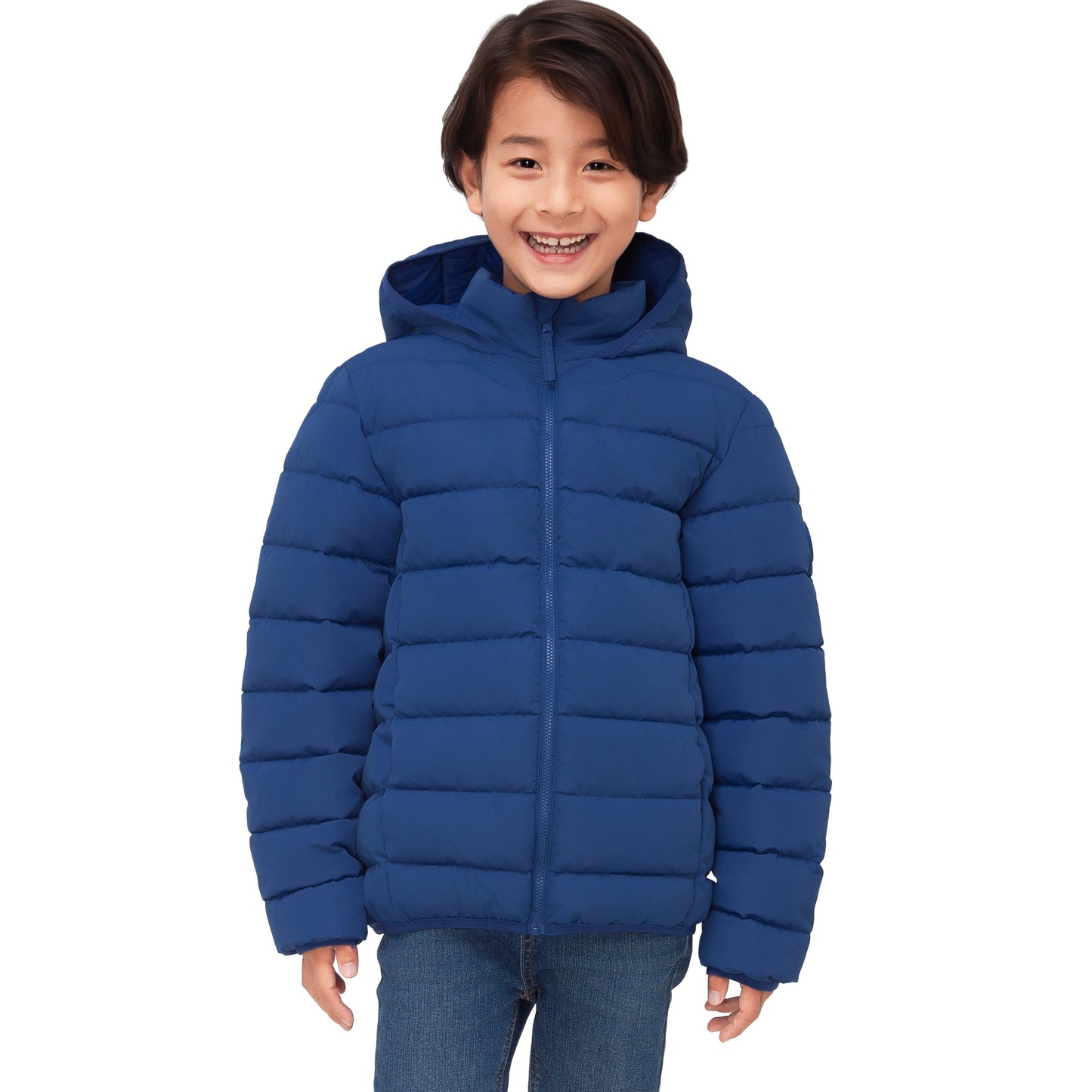 Boys' Lightweight Water-Resistant  Winter Coat Puffer Jacket - Blue Coats & Jackets Rokka&Rolla