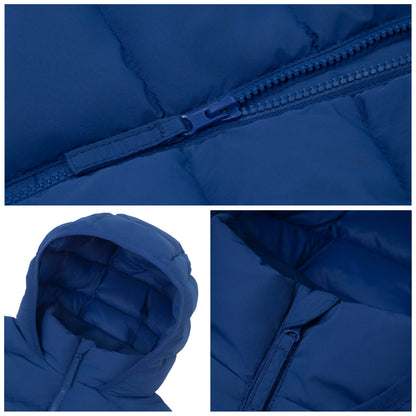 Boys' Lightweight Water-Resistant  Winter Coat Puffer Jacket - Blue Coats & Jackets Rokka&Rolla