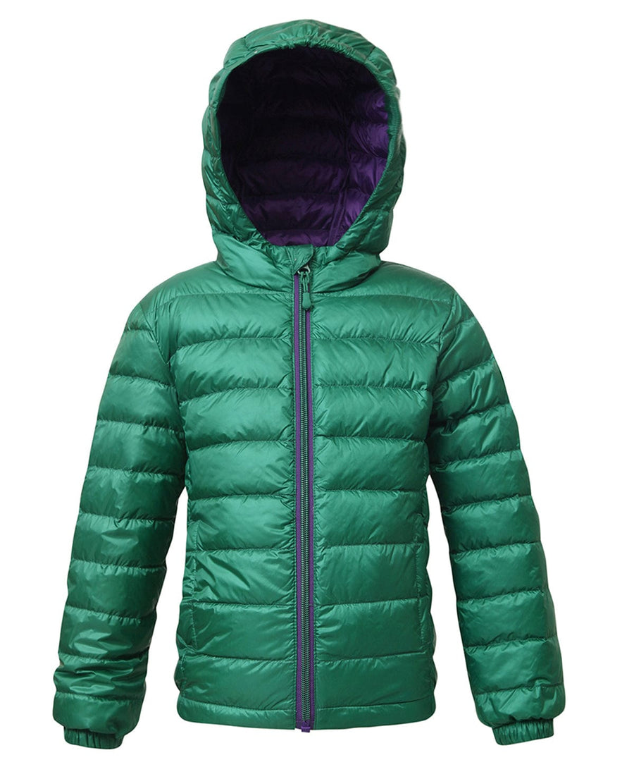 Boys' New Ultra Light Packable Down Puffer Jacket Coats & Jackets XS / Green Rokka & Rolla