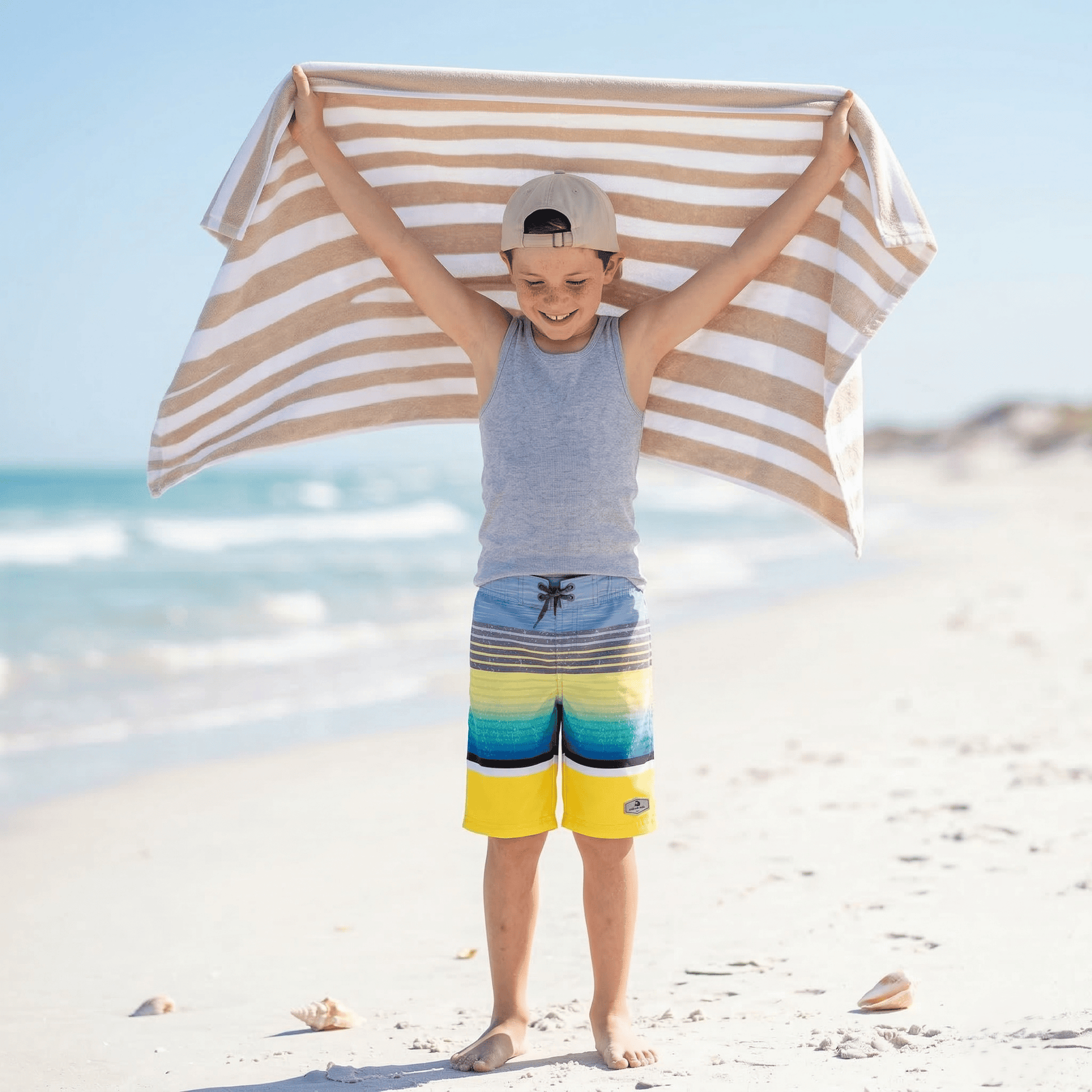 Boys' Quick Dry Mesh Lined Swim Trunks Swimwear Rokka & Rolla