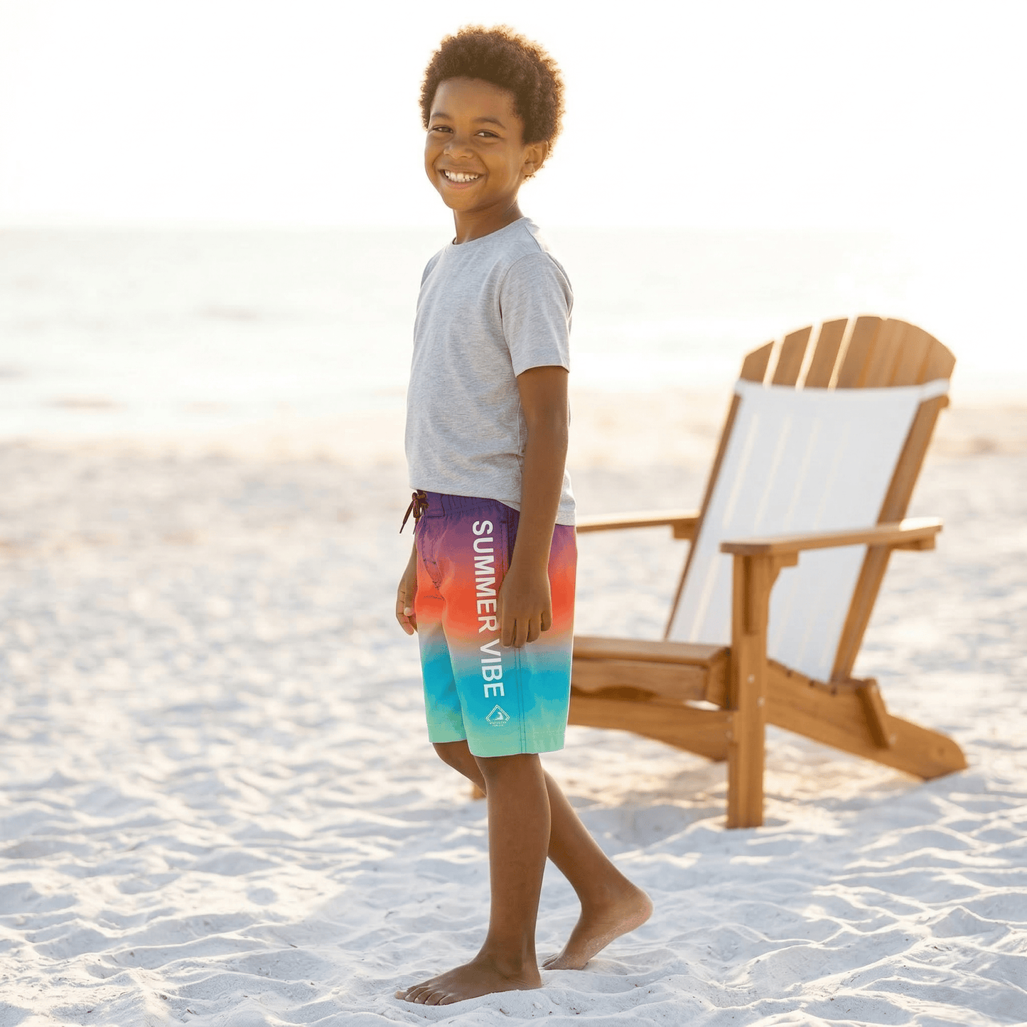 Boys' Quick Dry Mesh Lined Swim Trunks Swimwear Rokka & Rolla