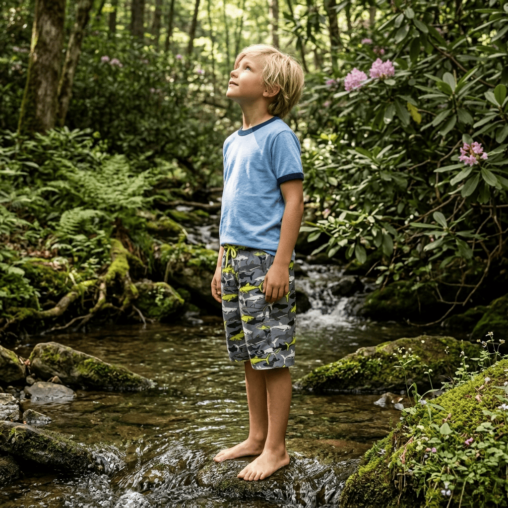 Boys' Quick Dry Mesh Lined Swim Trunks Swimwear Rokka & Rolla