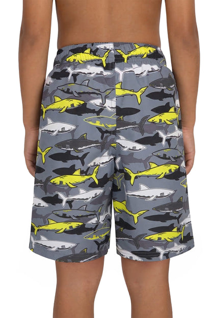 Boys' Quick Dry Mesh Lined Swim Trunks Swimwear Rokka & Rolla
