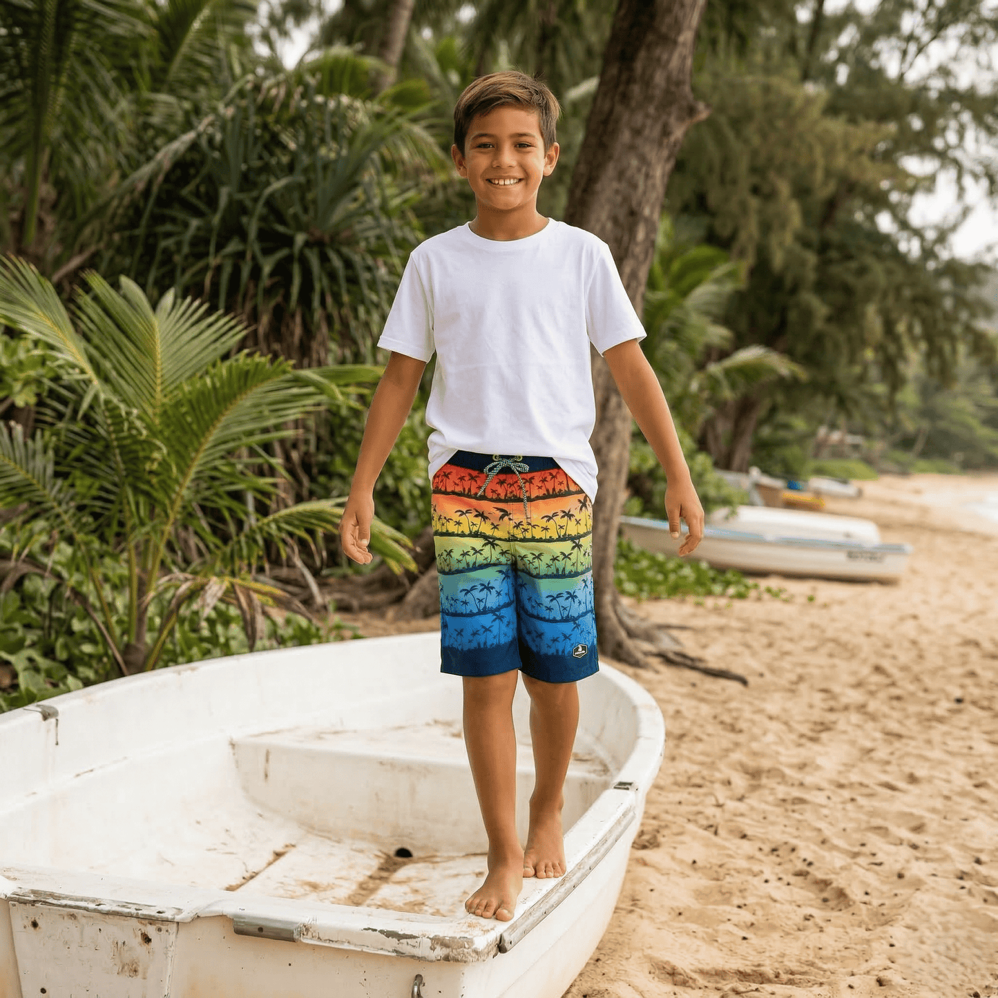 Boys' Quick Dry Mesh Lined Swim Trunks Swimwear Rokka & Rolla