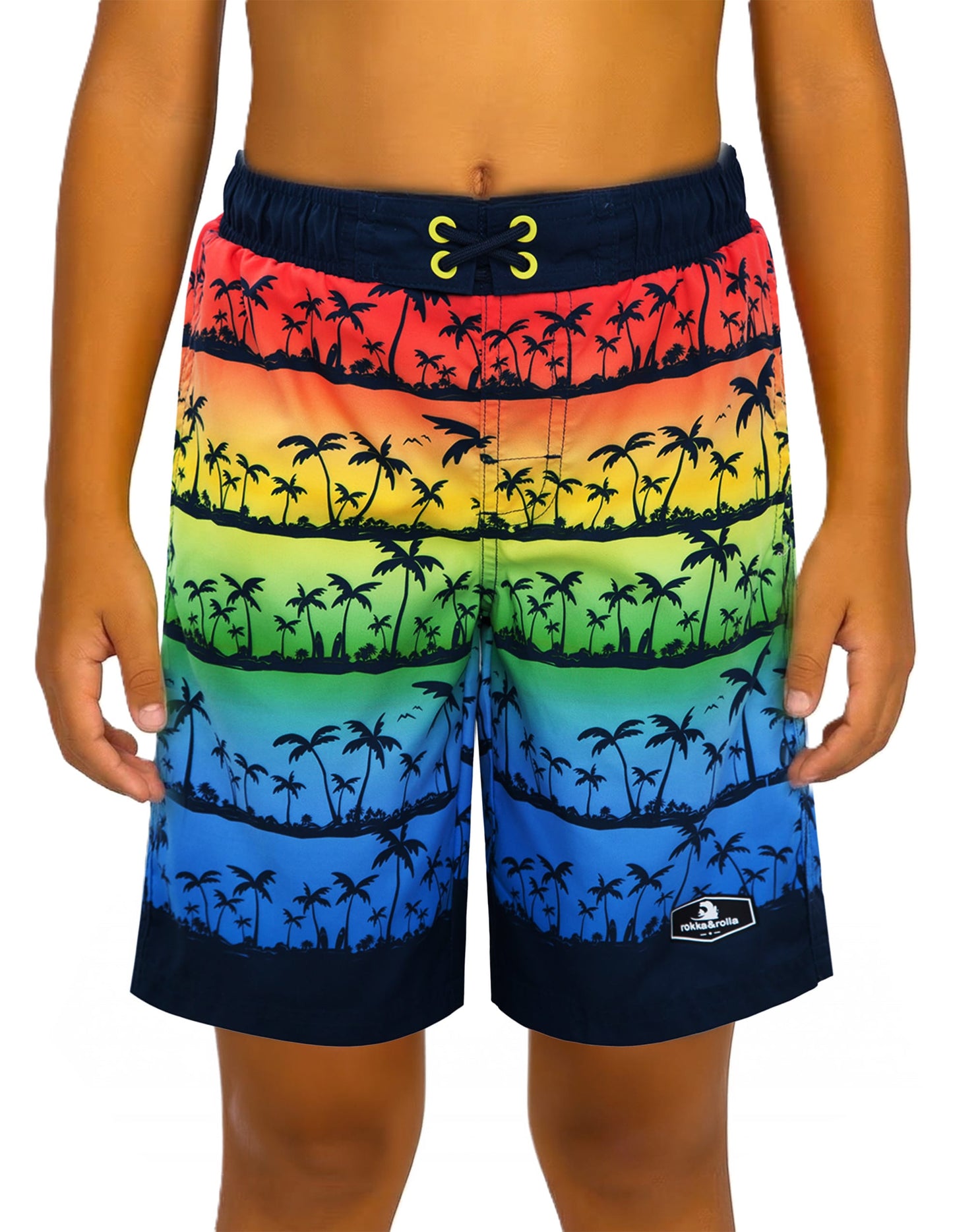 Boys' Quick Dry Mesh Lined Swim Trunks Swimwear Rokka & Rolla