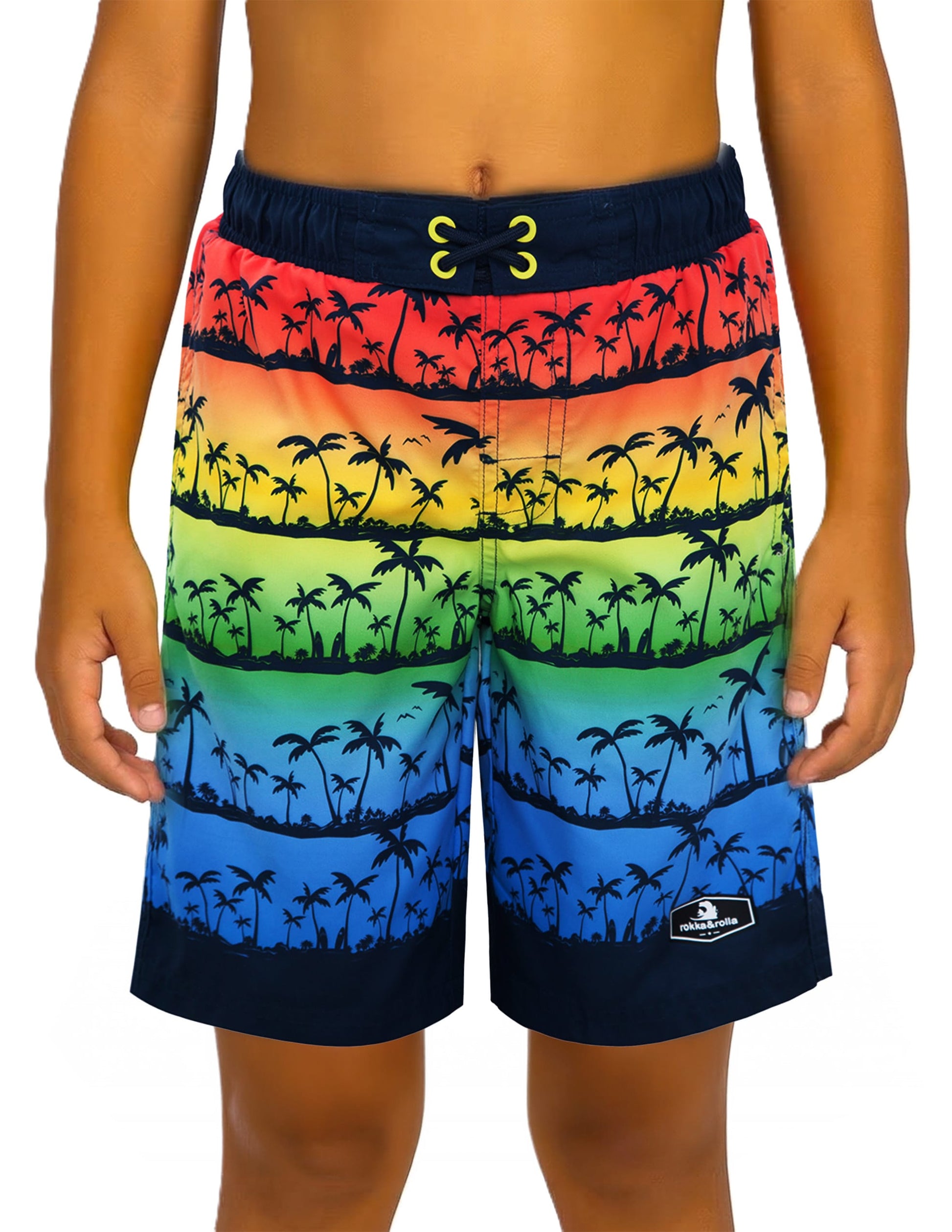 Boys' Quick Dry Mesh Lined Swim Trunks Swimwear Rokka & Rolla