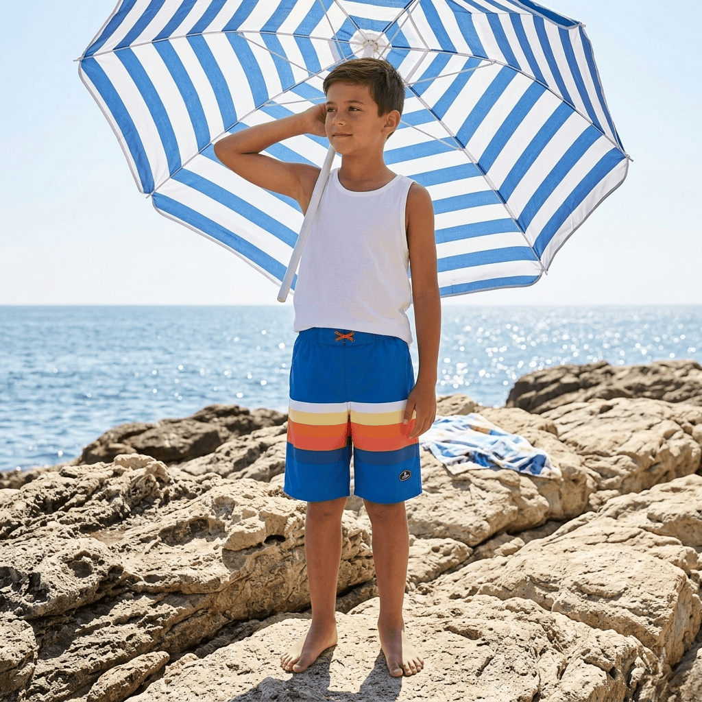 Boys' Quick Dry Mesh Lined Swim Trunks Swimwear Rokka & Rolla