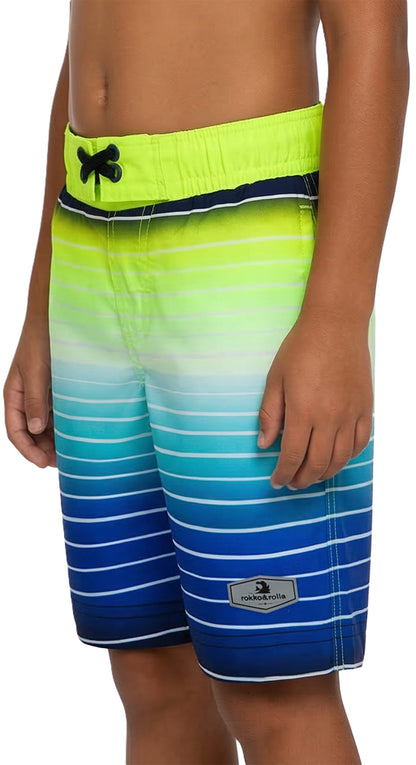 Boys' Quick Dry Mesh Lined Swim Trunks Swimwear Rokka & Rolla