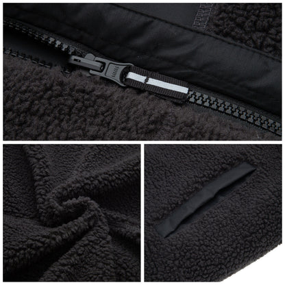 Boys Reversible Puffer Fleece Jacket Water Resistant Warm Outerwear - Black Coats & Jackets Rokka&Rolla