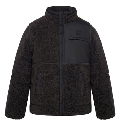 Boys Reversible Puffer Fleece Jacket Water Resistant Warm Outerwear - Black Coats & Jackets Rokka&Rolla