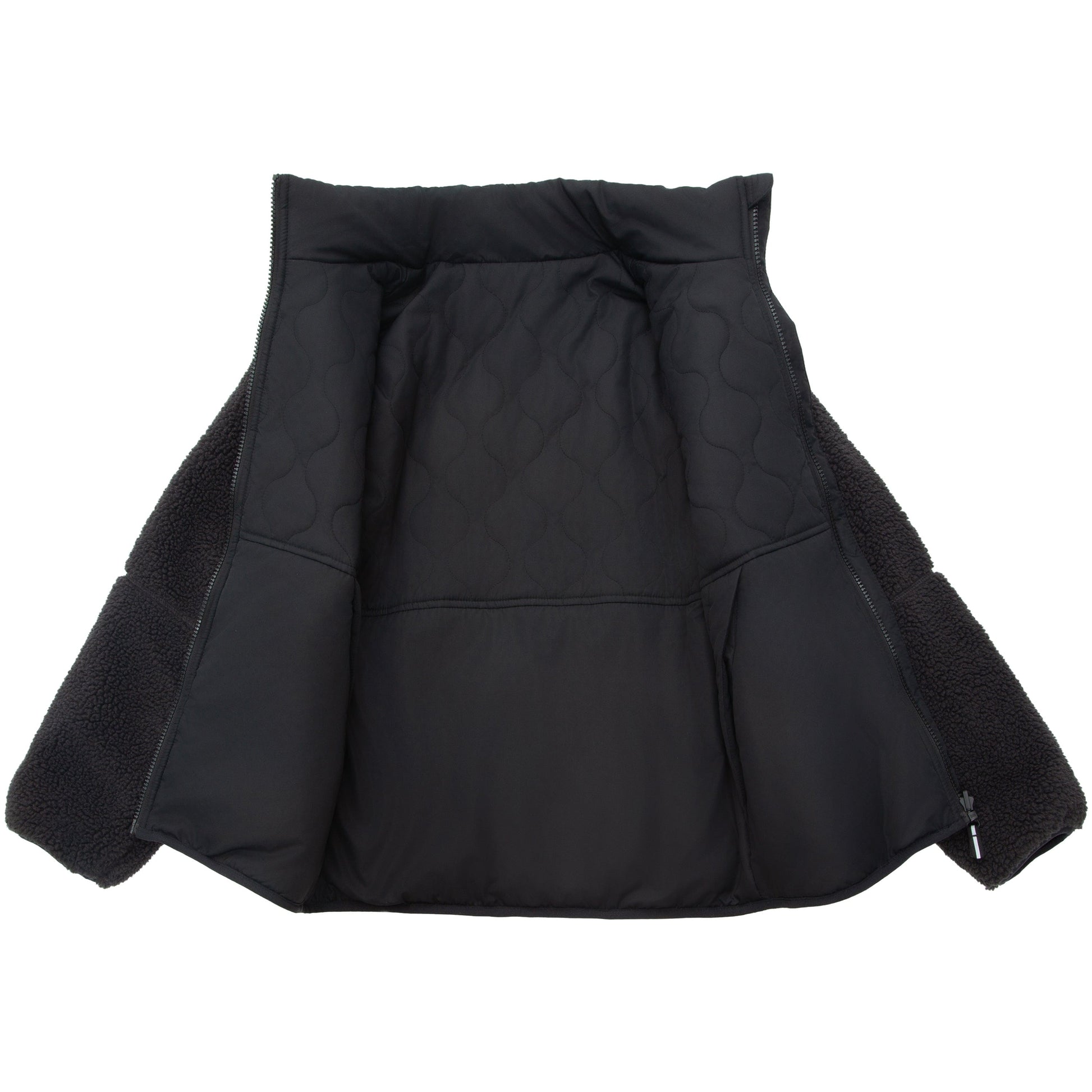 Boys Reversible Puffer Fleece Jacket Water Resistant Warm Outerwear - Black Coats & Jackets Rokka&Rolla