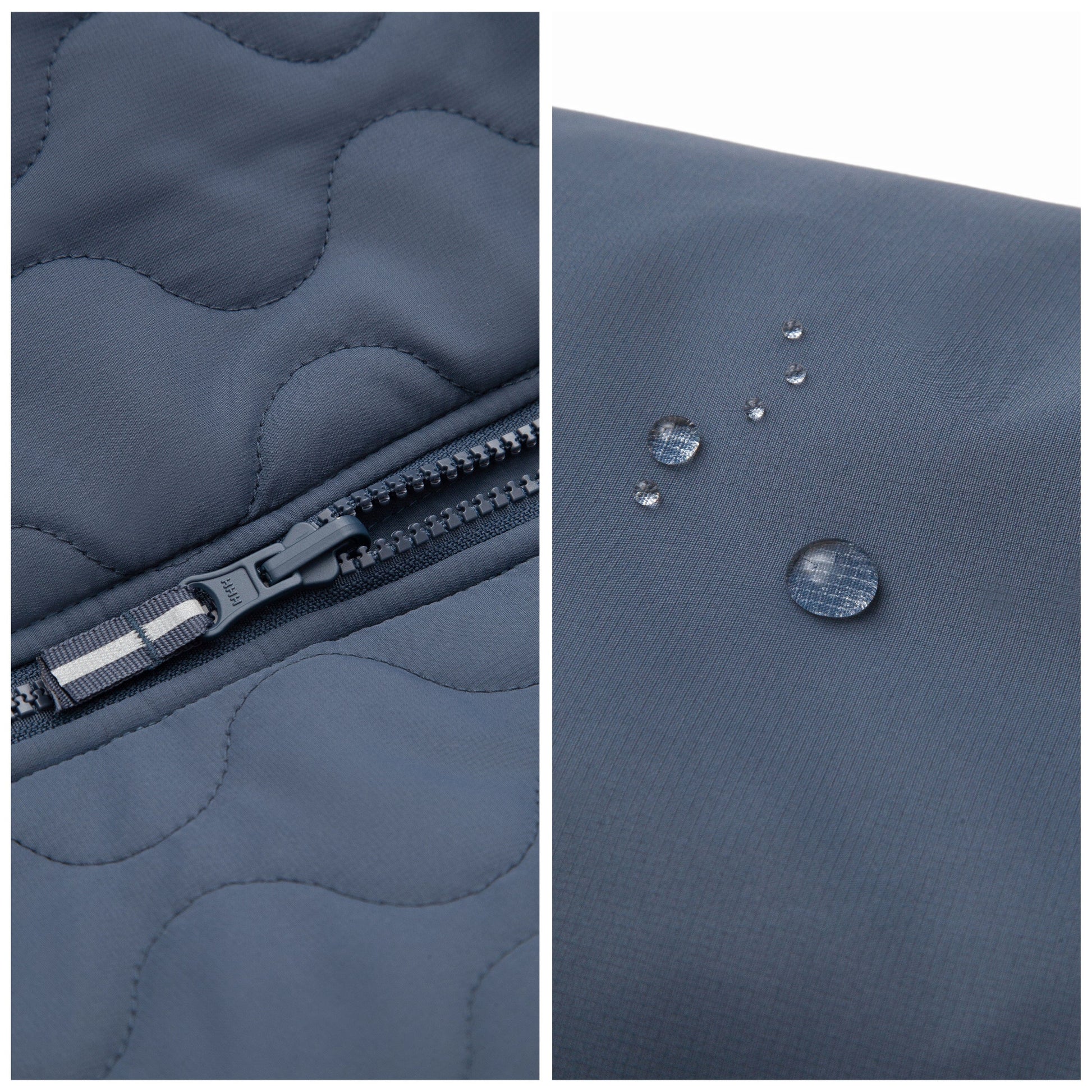 Boys Reversible Puffer Fleece Jacket Water Resistant Warm Outerwear - Navy Coats & Jackets Rokka&Rolla